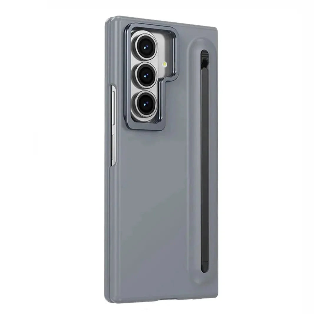 Soft Touch Coating Lens Bracket Case With Pen for Samsung Z Fold7