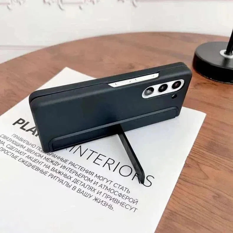 Soft Touch Coating Standing Case With Pen Case for Samsung Z Fold5