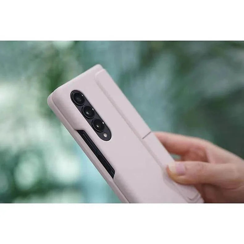 Soft Touch Coating Standing Phone Back Case With Pen for Samsung Galaxy Z Fold