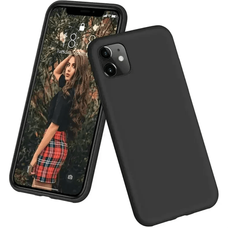 Soft TPU Flexible Case for iPhone Back Cases iPhone 12 | 12 Pro / Black