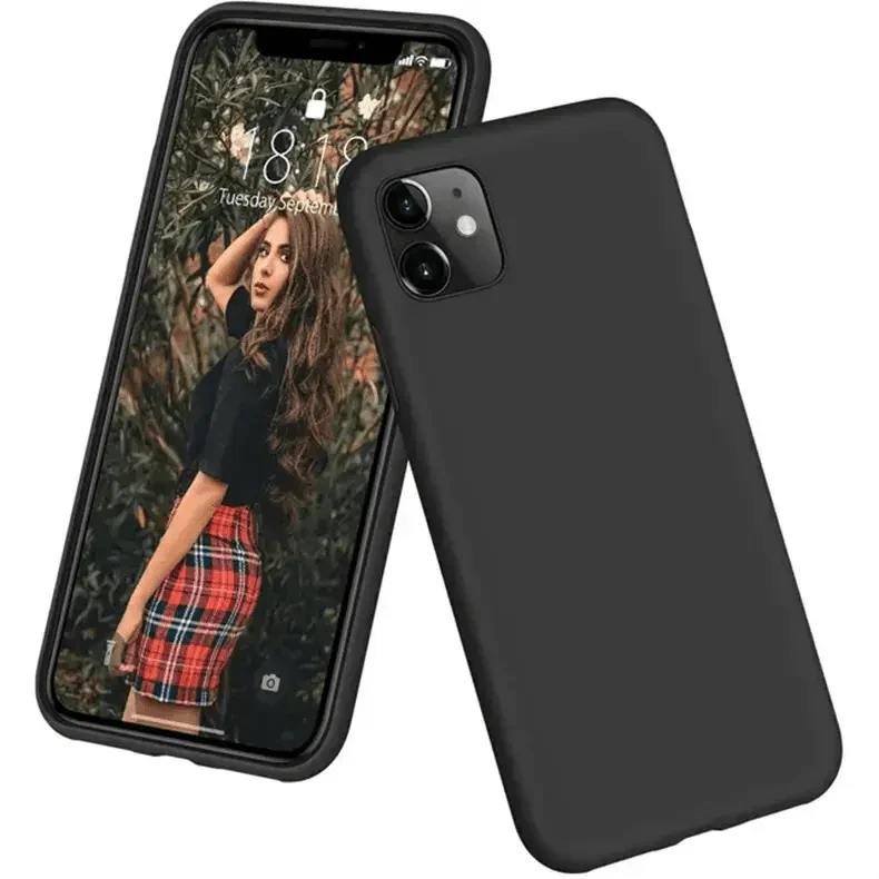 Soft TPU Flexible Case for iPhone 15 Pro Max Black Back Cases