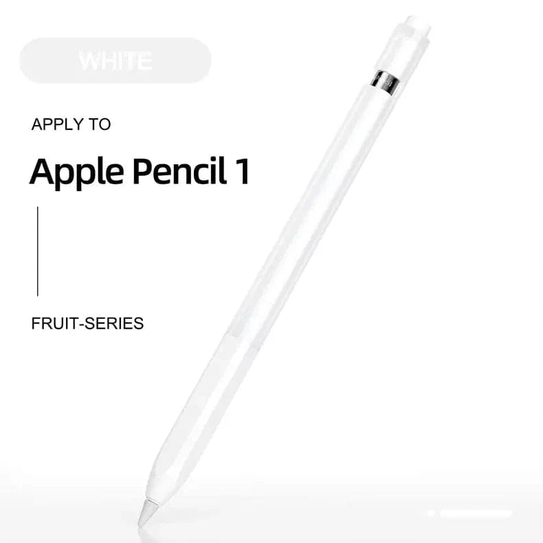 Split Color Protective Soft Silicone Stylus Pen Sleeve Case for Apple Pencil 1 | 2 Covers Apple Pencil 1 / White