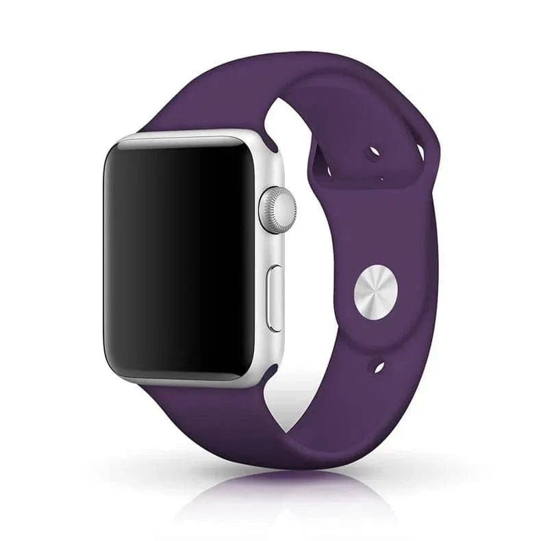 Sports Silicone Band for Apple Watch 41mm | 40mm | 38mm Watch Bands M / L / Purple