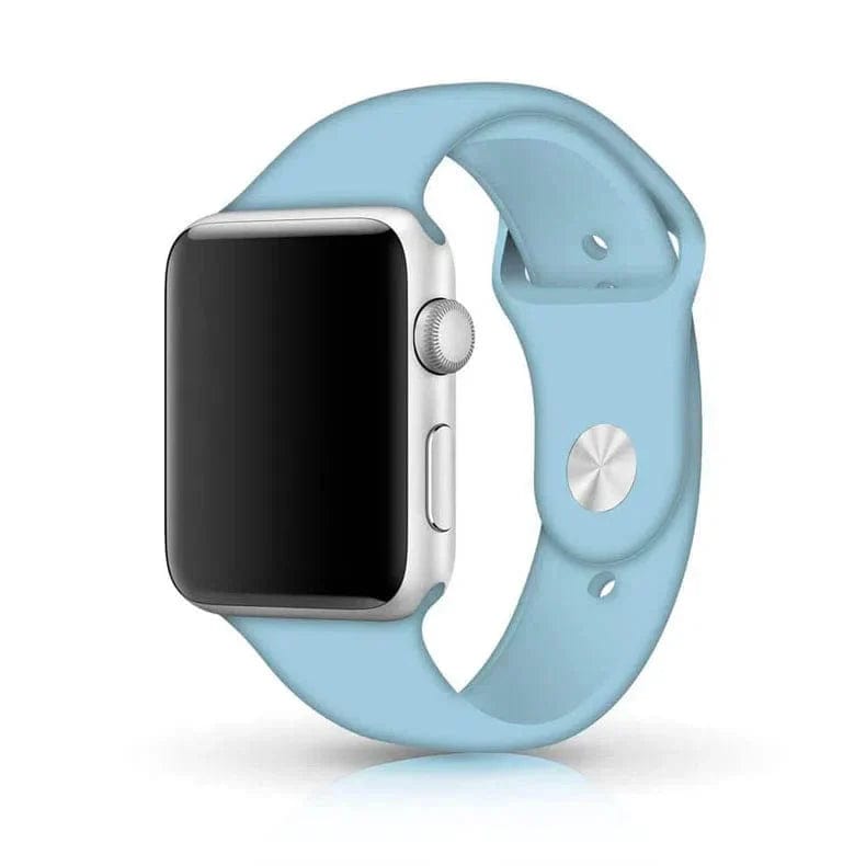 Sports Silicone Band for Apple Watch 42mm | 44mm | 45mm | Ultra 49mm Watch Bands M / L / Sky Blue