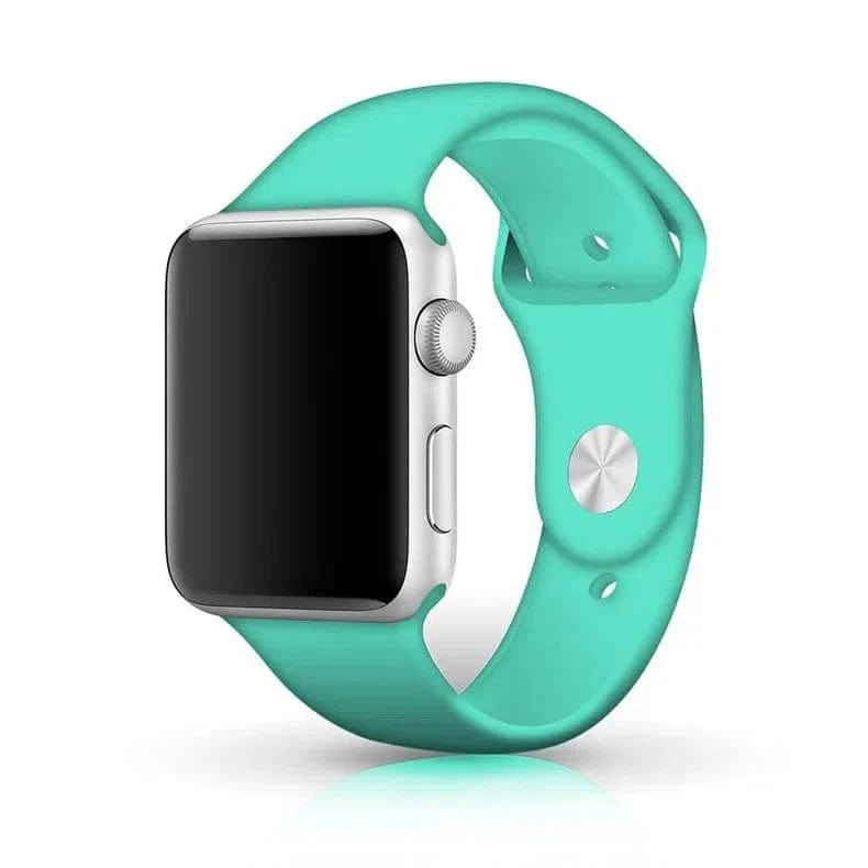 Sports Silicone Band for Apple Watch 42mm | 44mm | 45mm | Ultra 49mm Watch Bands M / L / Turqoise