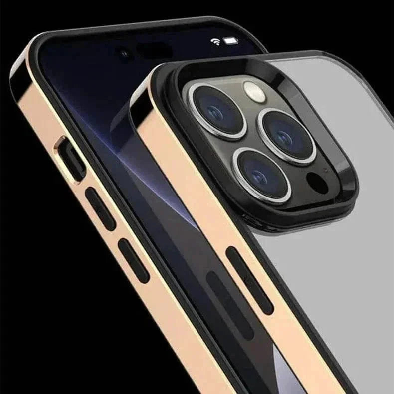 Square Electroplated Clear Hard Case for iPhone 14 Pro