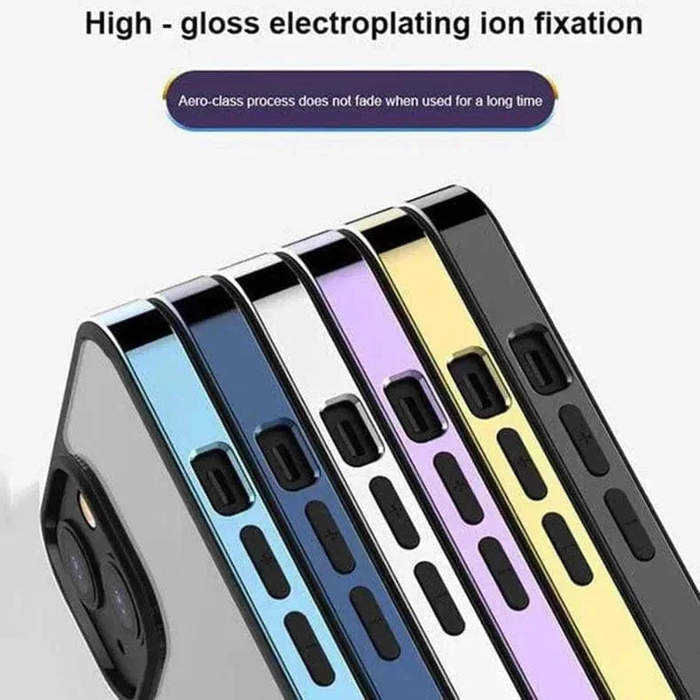 Square Electroplated Clear Hard Case for iPhone 14 Pro Max