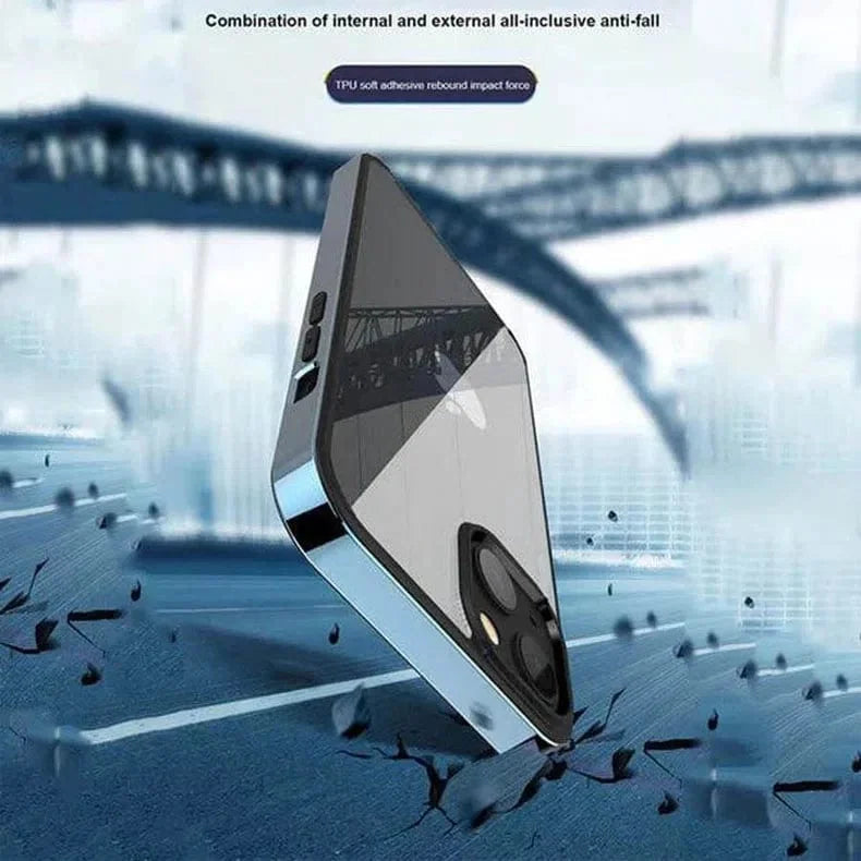 Square Electroplated Clear Hard Case for iPhone 14 Pro Max