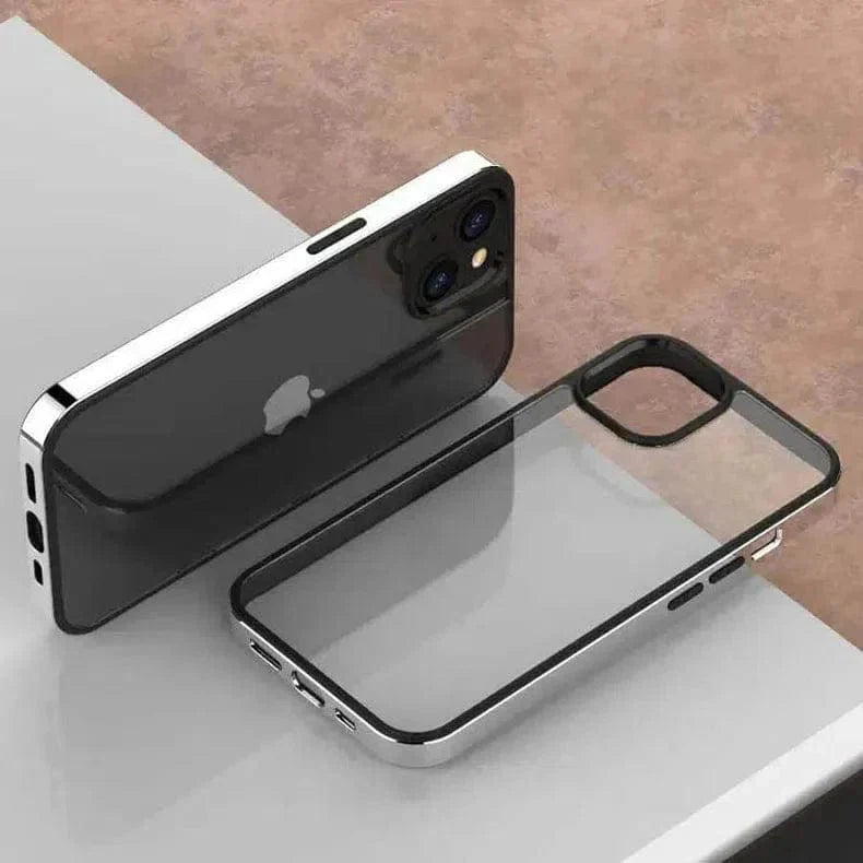 Square Electroplated Transparent Case for iPhone 14 Pro Max