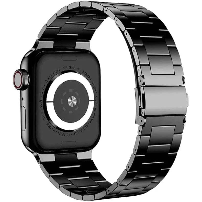 Stainless Steel Metal Link Bracelet Band for Apple Watch Watch Bands 42mm | 44mm | 45mm | Ultra 49mm / Black