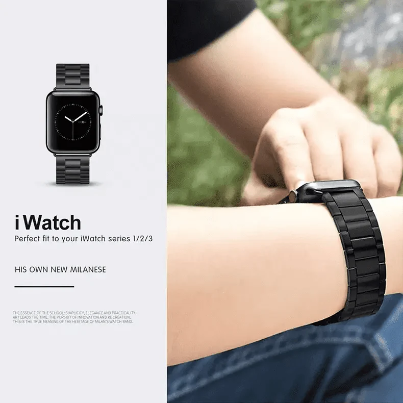 Stainless Steel Metal Link Bracelet Watch Band for Apple Watch