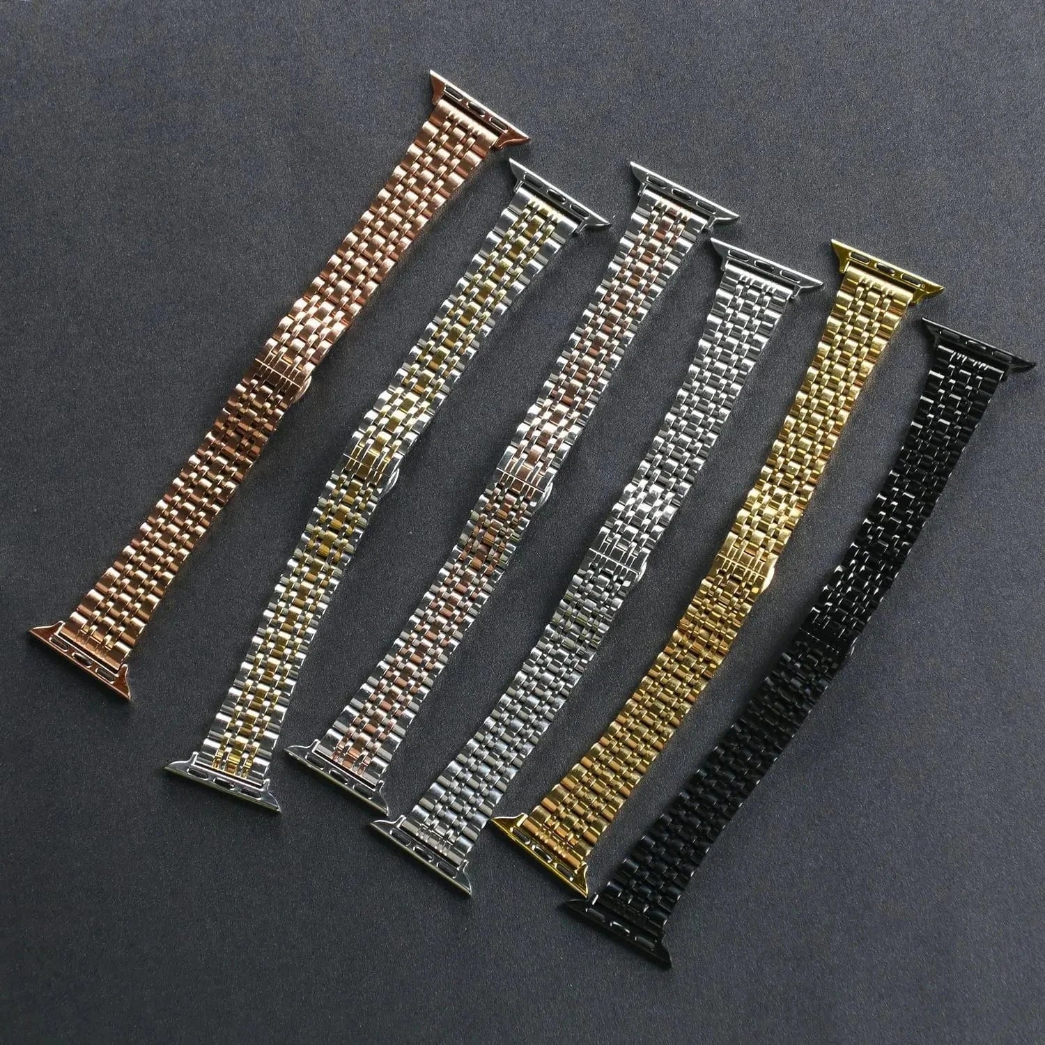 Stainless Steel Seven Link Bracelet for Apple Watch 38 | 40 | 41 | 42mm S10