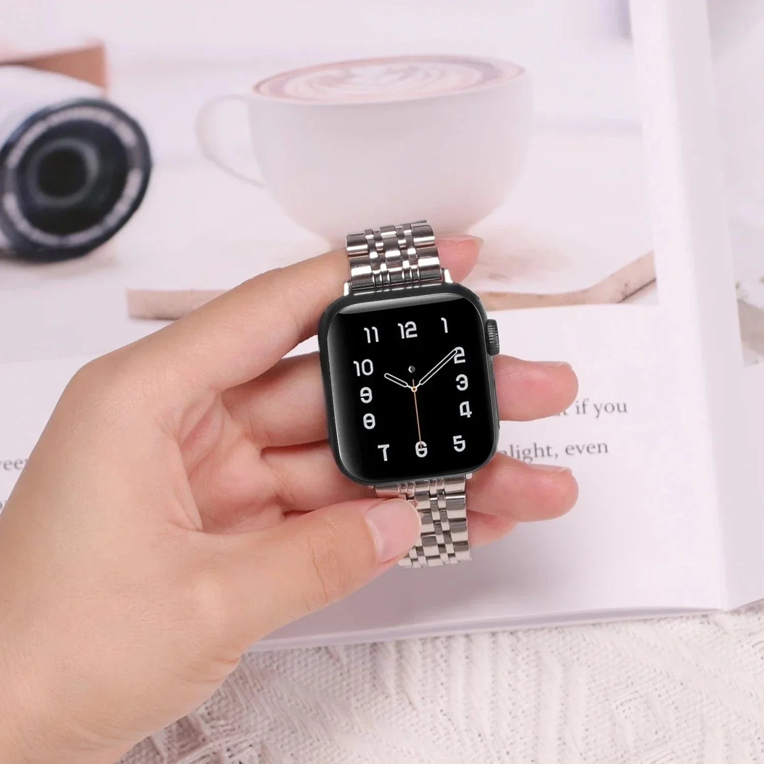 Stainless Steel Seven Link Bracelet for Apple Watch 42 | 44 | 45 | Ultra 49 | 46mm S10