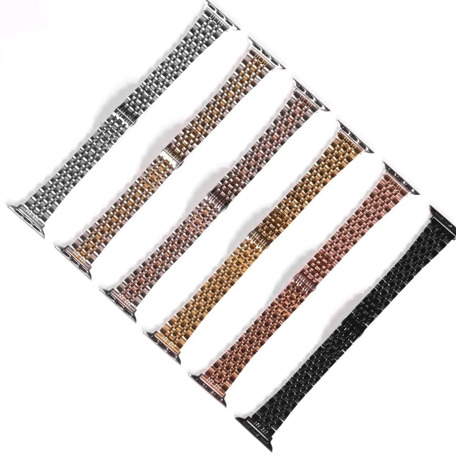 Stainless Steel Seven Link Bracelet for Apple Watch 38 | 40 | 41 | 42mm S10