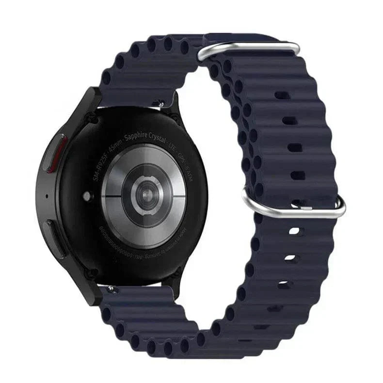 Ocean Silicone Band for Smartwatch 22mm 22mm arsenic Straps & Bands