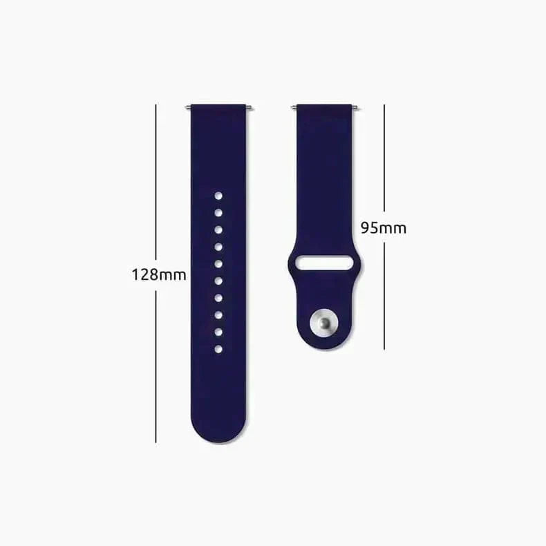 Silicone Sport Band for Smartwatch 22mm 22mm blue Straps & Bands