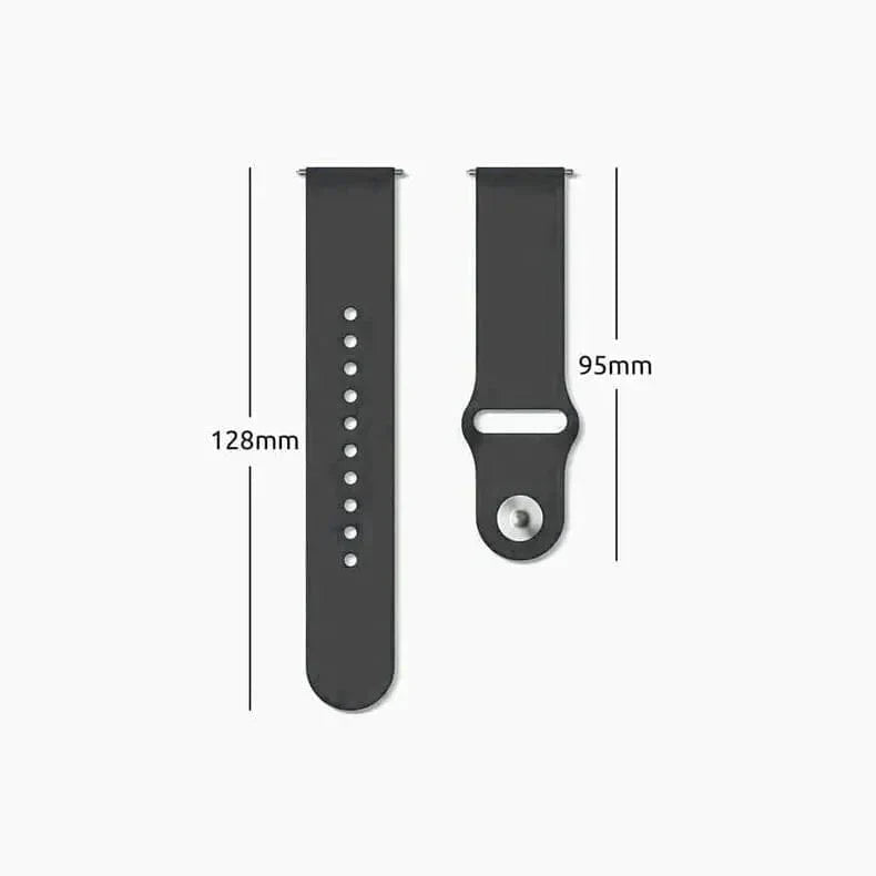 Silicone Sport Band for Smartwatch 22mm 22mm dark-grey Straps & Bands
