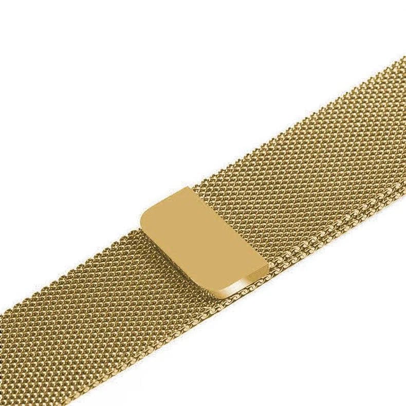 Milanese Magnetic Loop for Smartwatch 20mm 20mm gold Straps & Bands