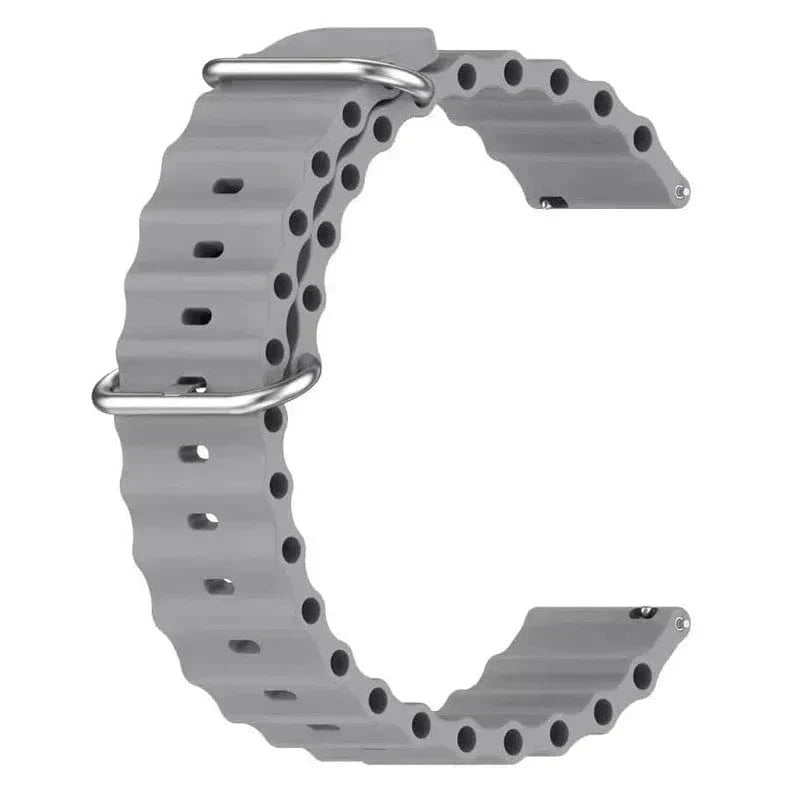 Ocean Silicone Band for Smartwatch 22mm 22mm grey Straps & Bands