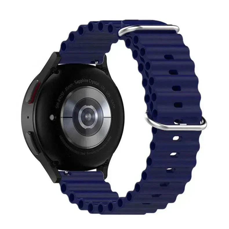 Ocean Silicone Band for Smartwatch 22mm 22mm midnight-blue Straps & Bands