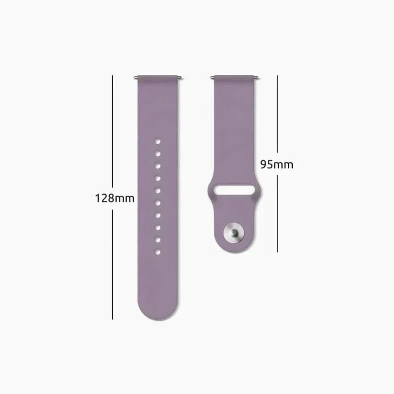 Silicone Sport Band for Smartwatch 22mm 22mm pink-lavender Straps & Bands