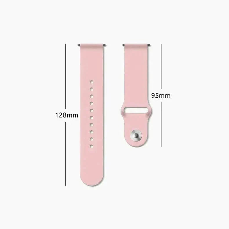 Silicone Sport Band for Smartwatch 22mm 22mm pink Straps & Bands