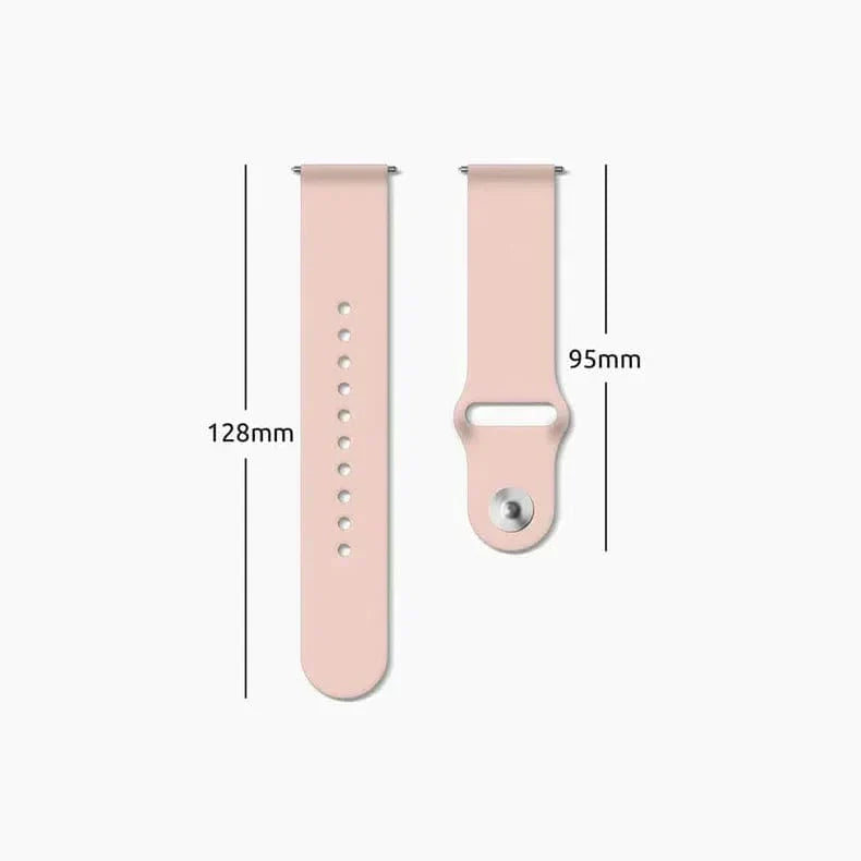 Silicone Sport Band for Smartwatch 22mm 22mm sand-pink Straps & Bands