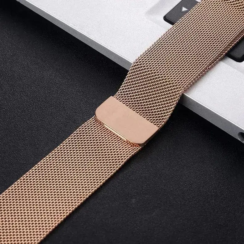 Milanese Magnetic Loop for Smartwatch 22mm 22mm rose-gold Straps & Bands