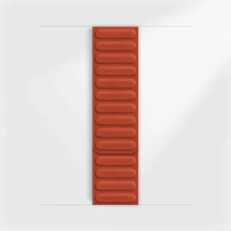 Silicone Soft Touch Magnetic Link Band for Apple Watch 38 | 40 | 41 | 42mm S10 38 | 40 | 41 | 42mm S10 Orange Straps & Bands