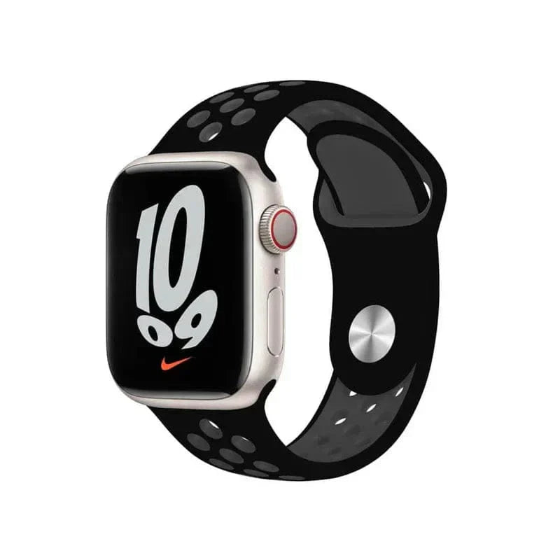 Nike Silicone Band for Apple Watch 42 | 44 | 45 | Ultra 49 | 46mm S10 42 | 44 | 45 | Ultra 49 | 46mm S10 Black Grey Straps & Bands