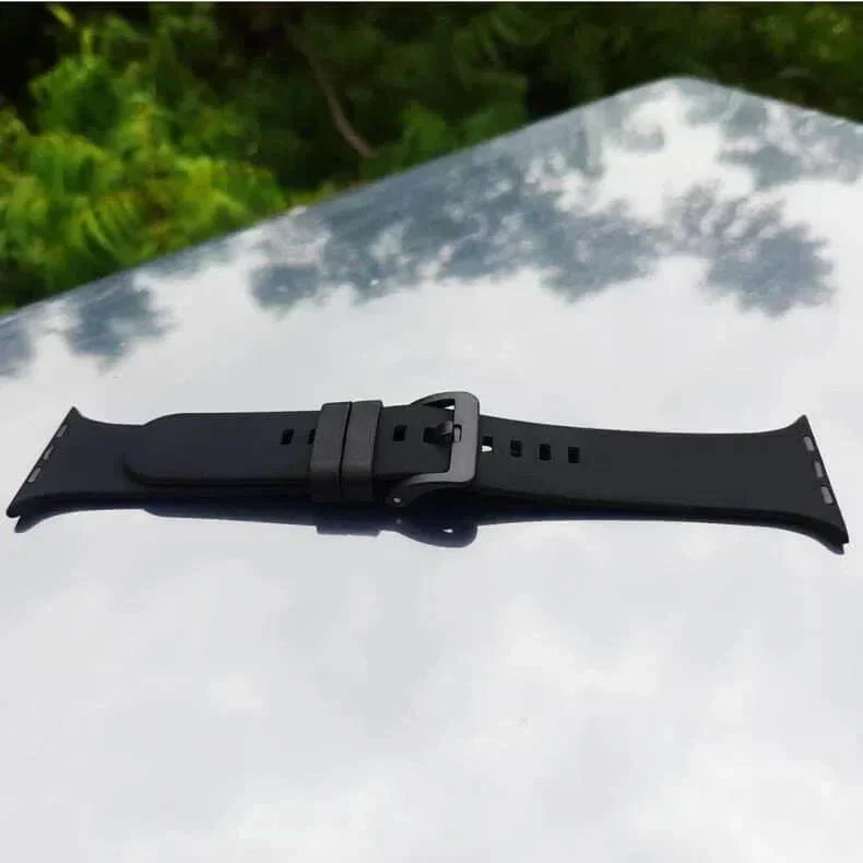 Classic Silicone Soft Band for Apple Watch 42 | 44 | 45 | Ultra 49 | 46mm S10 42 | 44 | 45 | Ultra 49 | 46mm S10 black Straps & Bands