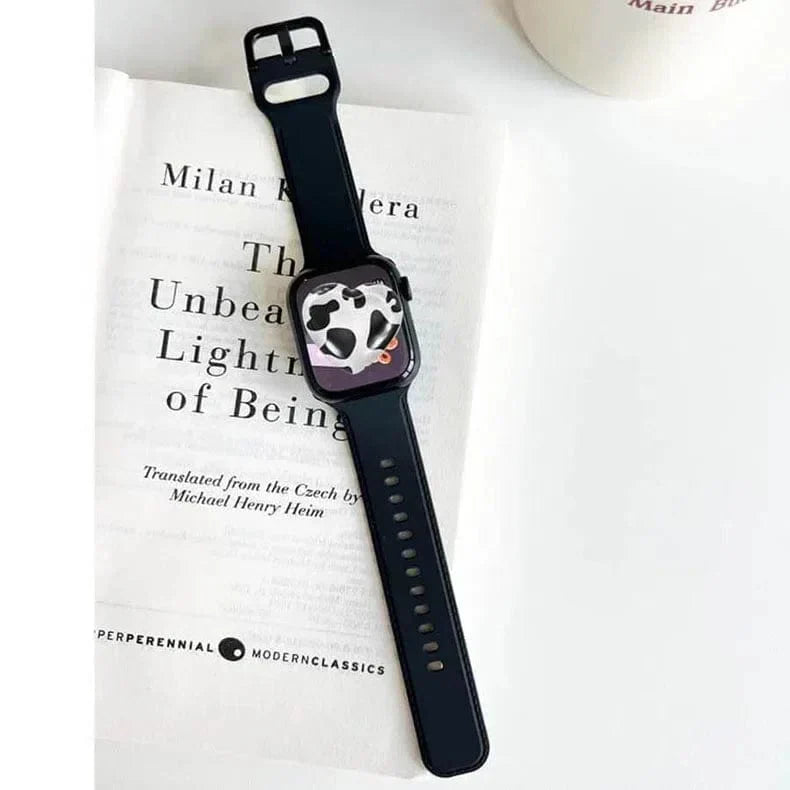 Lightweight Skin-friendly Silicone Band for Apple Watch 38 | 40 | 41 | 42mm S10 38 | 40 | 41 | 42mm S10 Black Straps & Bands