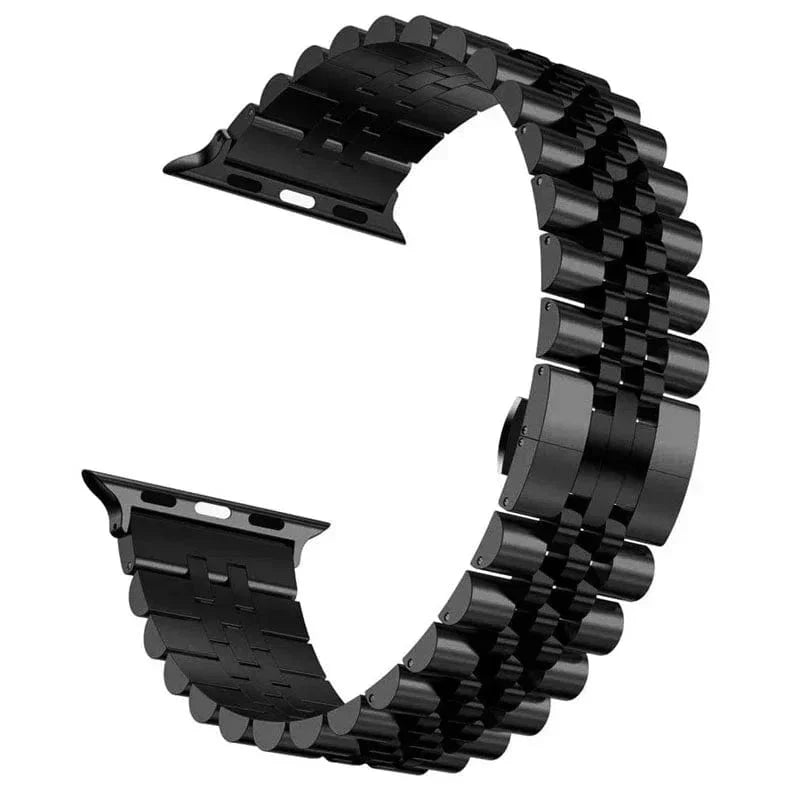 Metal Link Bracelet Chain for Apple Watch 38 | 40 | 41 | 42mm S10 38 | 40 | 41 | 42mm S10 Black Straps & Bands