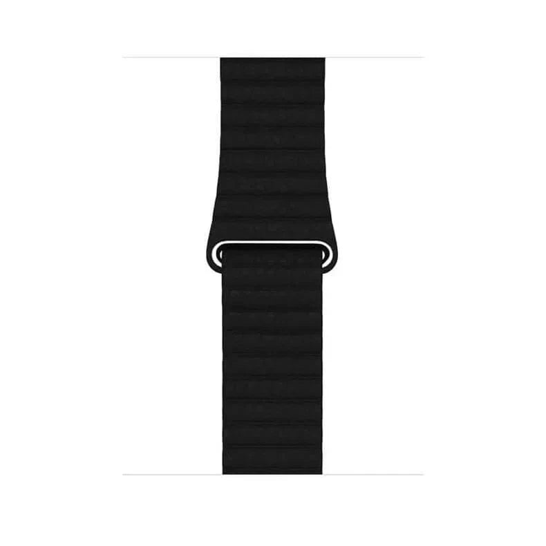 Leather Texture Magnetic Loop for Apple Watch 38 | 40 | 41 | 42mm S10 38 | 40 | 41 | 42mm S10 Black Straps & Bands