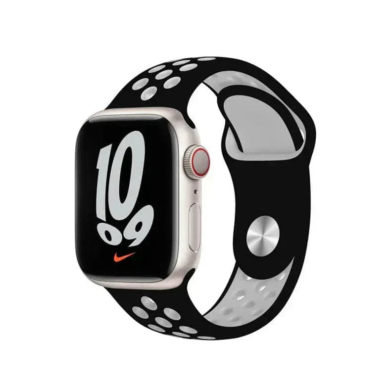 Nike Silicone Band for Apple Watch 42 | 44 | 45 | Ultra 49 | 46mm S10 42 | 44 | 45 | Ultra 49 | 46mm S10 Black White Straps & Bands