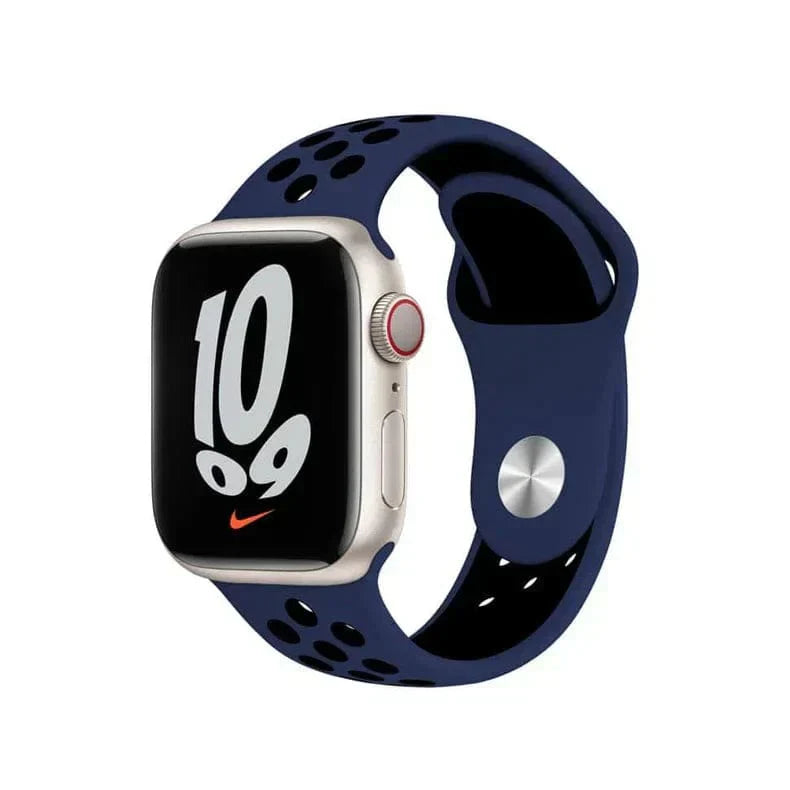 Nike Silicone Band for Apple Watch 42 | 44 | 45 | Ultra 49 | 46mm S10 42 | 44 | 45 | Ultra 49 | 46mm S10 Blue Black Straps & Bands