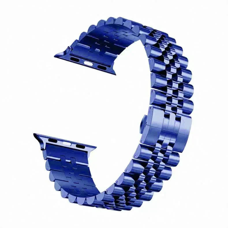 Metal Link Bracelet Chain for Apple Watch 42 | 44 | 45 | Ultra 49 | 46mm S10 42 | 44 | 45 | Ultra 49 | 46mm S10 Blue Straps & Bands
