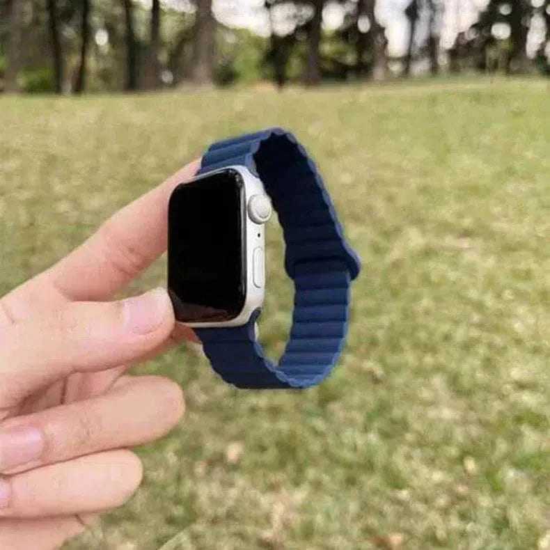 Silicone Magnetic Band for Apple Watch 42 | 44 | 45 | Ultra 49 | 46mm S10 42 | 44 | 45 | Ultra 49 | 46mm S10 Blue Straps & Bands