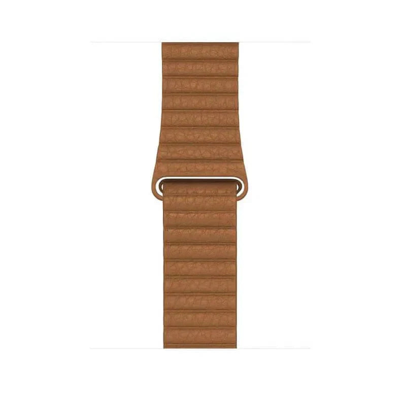 Leather Texture Magnetic Loop for Apple Watch 42 | 44 | 45 | Ultra 49 | 46mm S10 42 | 44 | 45 | Ultra 49 | 46mm S10 Brown Straps & Bands
