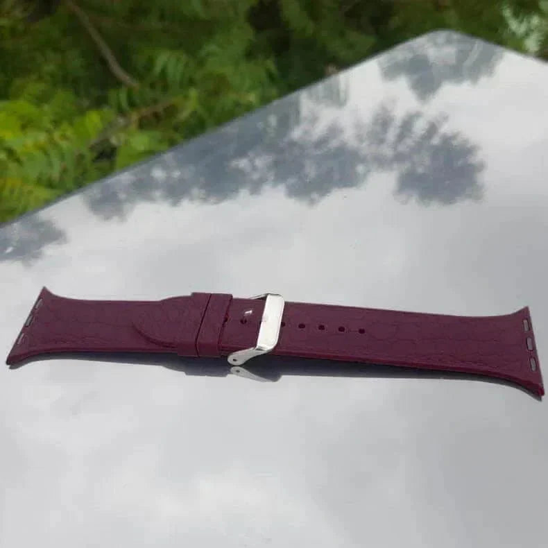 Crocodile Texture Silicone Soft Band for Apple Watch 42 | 44 | 45 | Ultra 49 | 46mm S10 42 | 44 | 45 | Ultra 49 | 46mm S10 deep-purple Straps & Bands