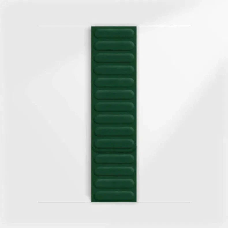 Silicone Soft Touch Magnetic Link Band for Apple Watch 42 | 44 | 45 | Ultra 49 | 46mm S10 42 | 44 | 45 | Ultra 49 | 46mm S10 Green Straps & Bands