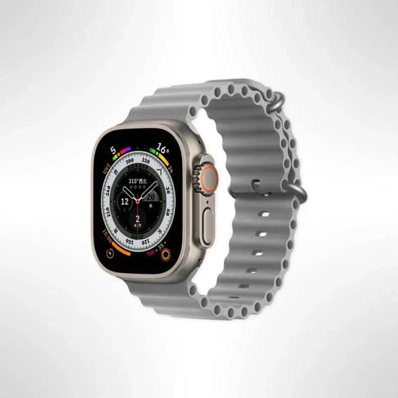 Ocean Silicone Band for Apple Watch 42 | 44 | 45 | Ultra 49 | 46mm S10 42 | 44 | 45 | Ultra 49 | 46mm S10 Grey Straps & Bands
