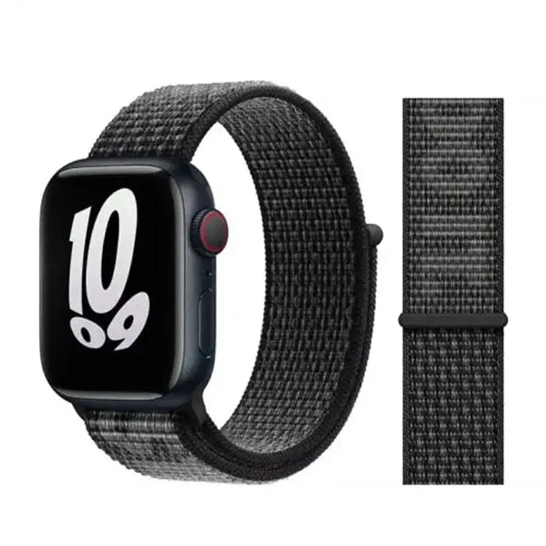 Velcro Nylon Straps for Apple Watch 38 | 40 | 41 | 42mm S10 38 | 40 | 41 | 42mm S10 Just Do It Black Straps & Bands