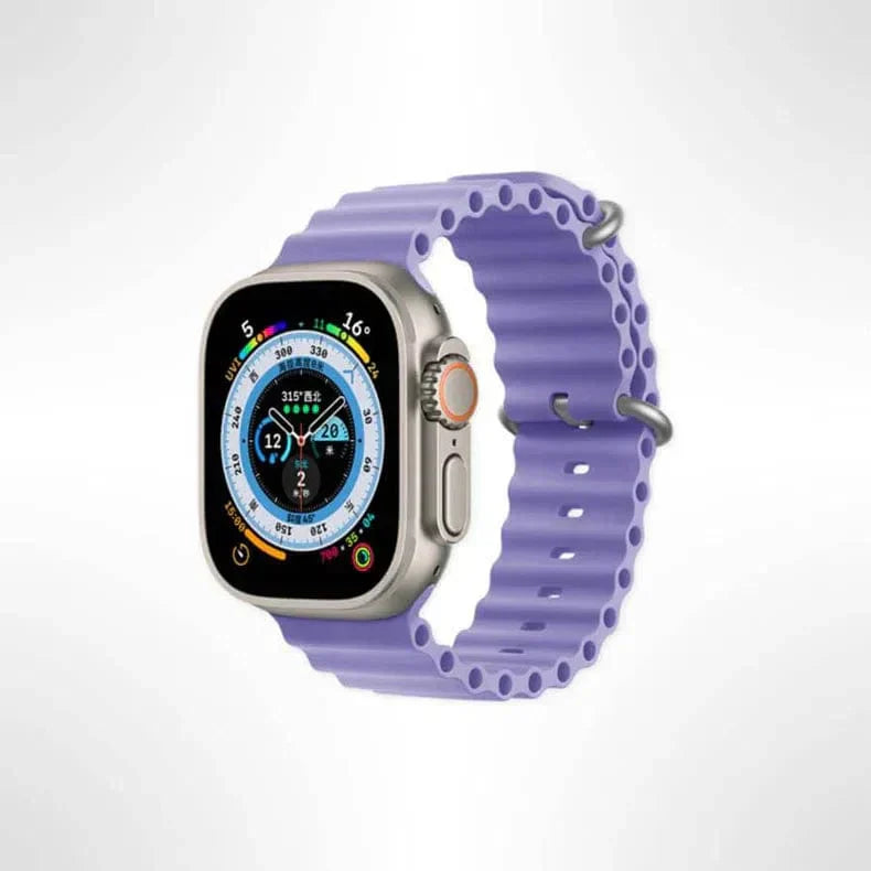 Ocean Silicone Band for Apple Watch 42 | 44 | 45 | Ultra 49 | 46mm S10 42 | 44 | 45 | Ultra 49 | 46mm S10 Lavender Straps & Bands