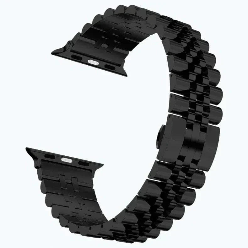Metal Link Bracelet Chain for Apple Watch 38 | 40 | 41 | 42mm S10 38 | 40 | 41 | 42mm S10 Matte Black Straps & Bands