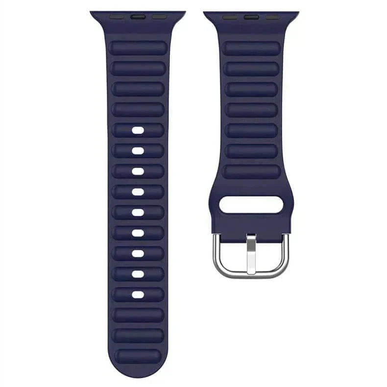 Ocean Ripple Silicone Soft Band for Apple Watch 42 | 44 | 45 | Ultra 49 | 46mm S10 42 | 44 | 45 | Ultra 49 | 46mm S10 midnight-blue Straps & Bands