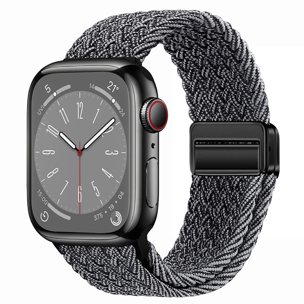 Braided Adjuctable Magnetic Buckle Band for Apple Watch 38 | 40 | 41 | 42mm S10 38 | 40 | 41 | 42mm S10 grey Multicolor Straps & Bands