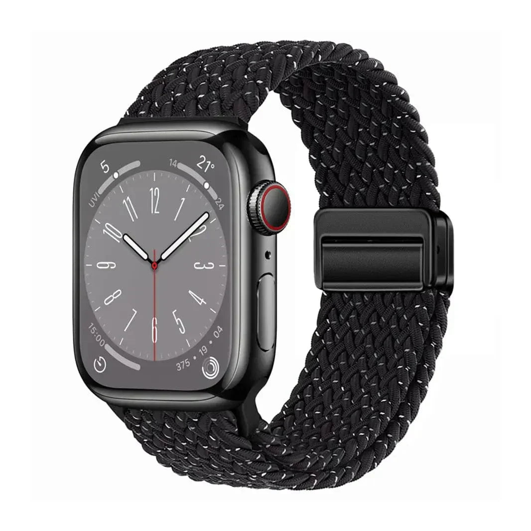 Braided Adjuctable Magnetic Buckle Band for Apple Watch 42 | 44 | 45 | Ultra 49 | 46mm S10 42 | 44 | 45 | Ultra 49 | 46mm S10 Black White Night Star Straps & Bands