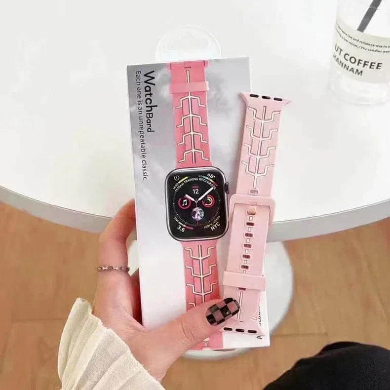 Tron Silicone Sport Band for Apple Watch 42 | 44 | 45 | Ultra 49 | 46mm S10 42 | 44 | 45 | Ultra 49 | 46mm S10 pink Straps & Bands