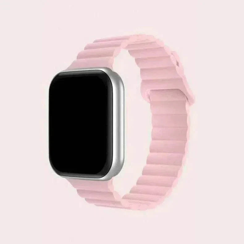 Silicone Magnetic Band for Apple Watch 42 | 44 | 45 | Ultra 49 | 46mm S10 42 | 44 | 45 | Ultra 49 | 46mm S10 Pink Straps & Bands